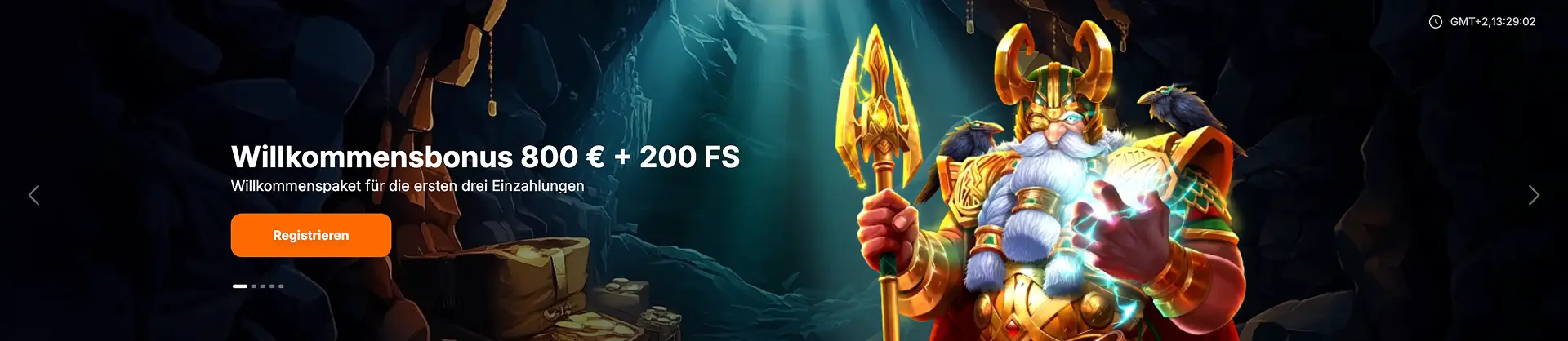 Erhalten Sie 800 € und 200 Freispiele als Willkommensbonus